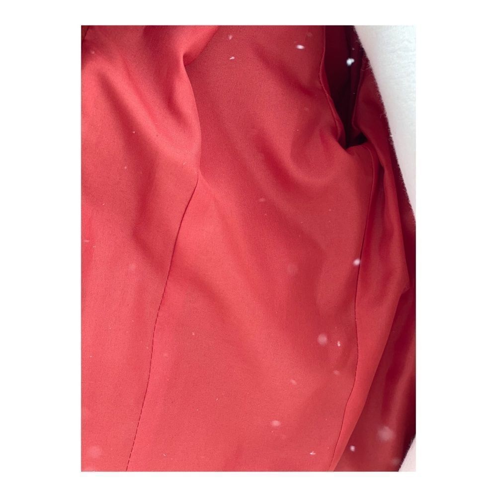 Women’s Rust Red Button-Front Velvet Jacket - Picture 10 of 11